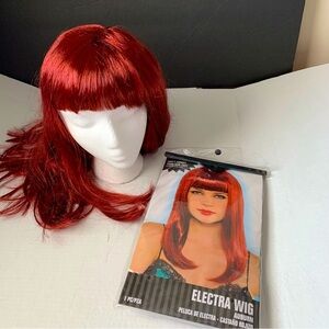 Electra Long Hair Wig - Auburn color. Adult. Great for Cosplay & Halloween.